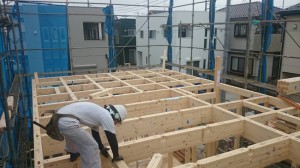 【吉川市】デザイン住宅建て方工事 (3)