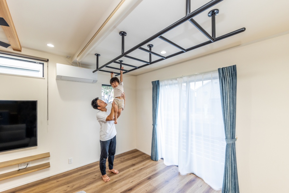 千葉県柏市O様邸注文住宅新築工事は雲梯がとても喜ばれています。