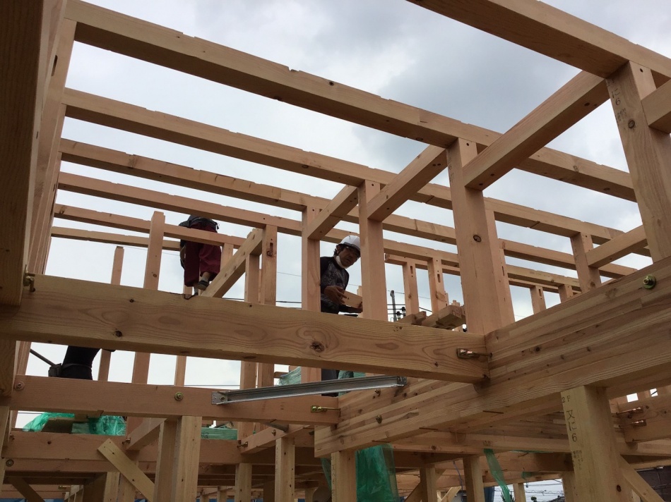 埼玉県八潮市O様邸は上棟しました。