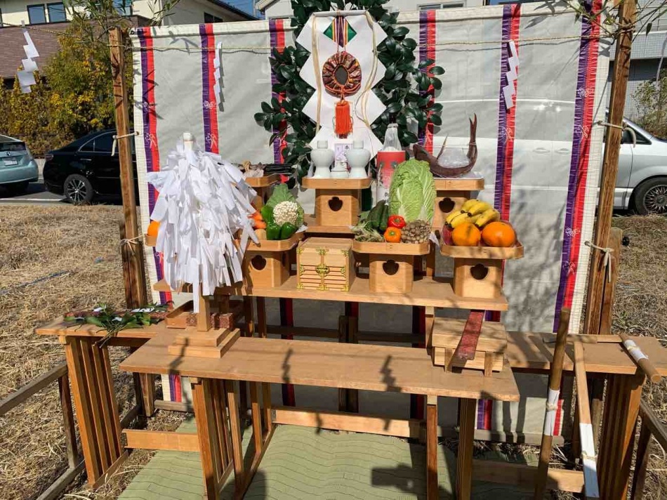 埼玉県三郷市S様邸注文住宅新築工事は地鎮祭を行いました。