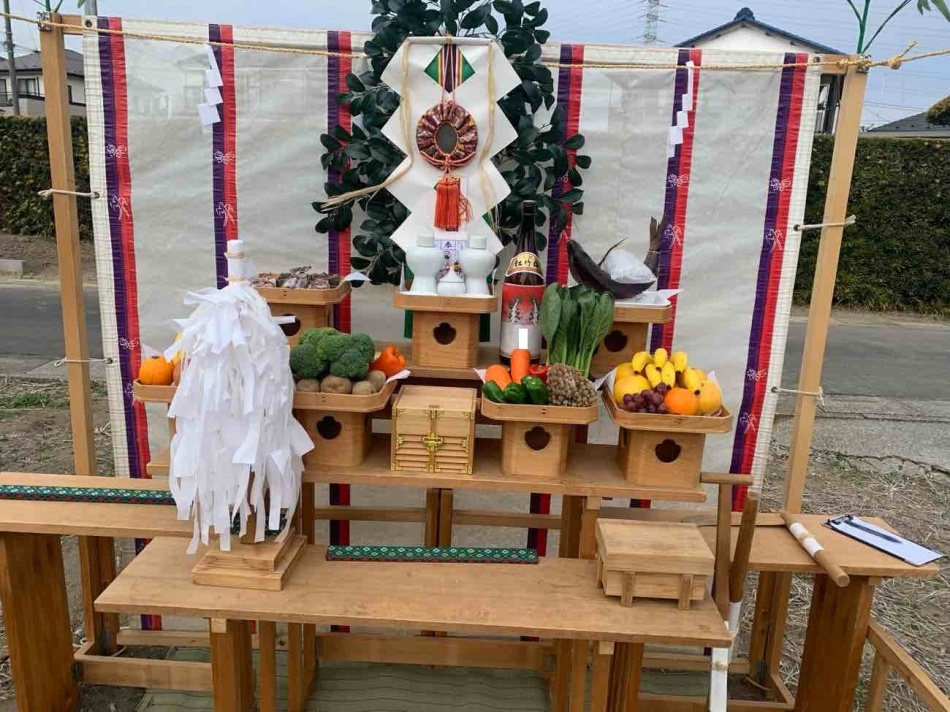 埼玉県三郷市K様邸注文住宅新築工事は地鎮祭を行いました。