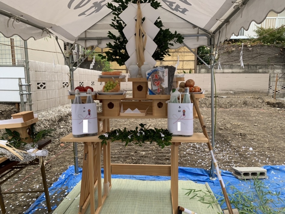 東京都足立区F様賃貸住宅新築工事は地鎮祭を行いました。