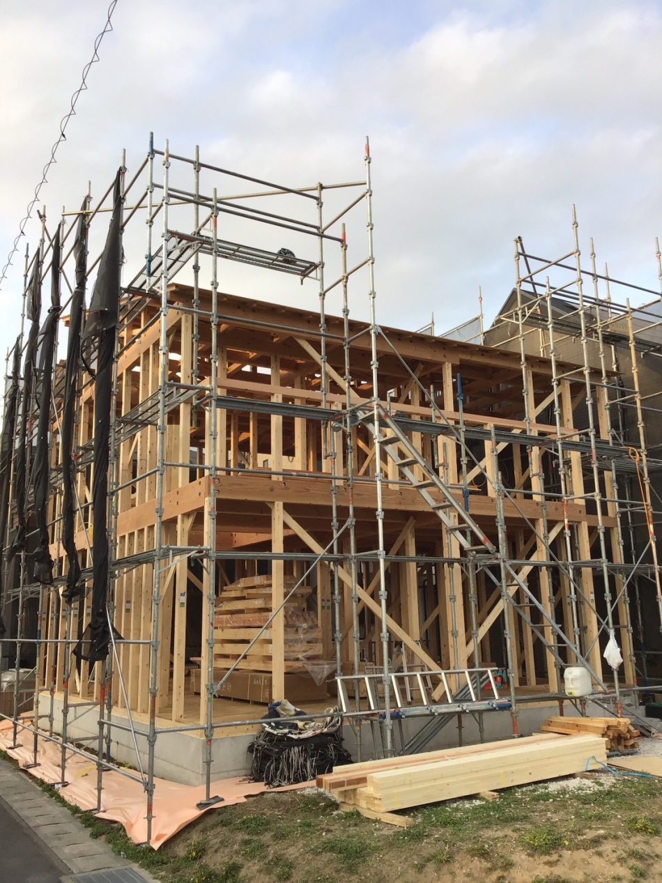 千葉県松戸市U様邸注文住宅新築工事は上棟です。