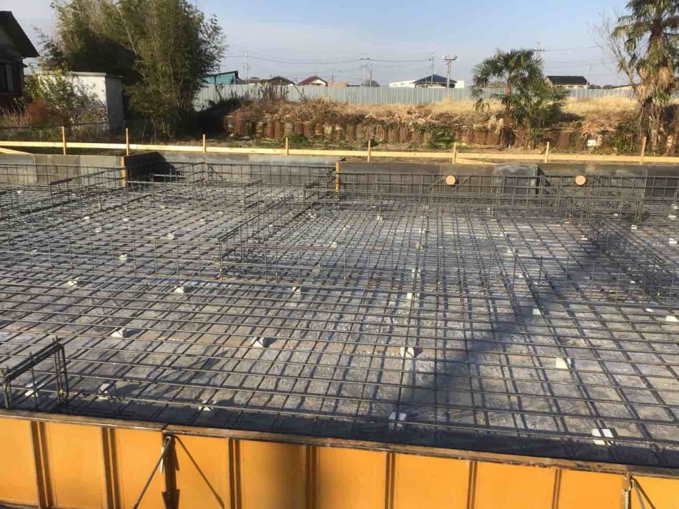 埼玉県越谷市N様邸注文住宅新築工事は基礎配筋工事を行いました。