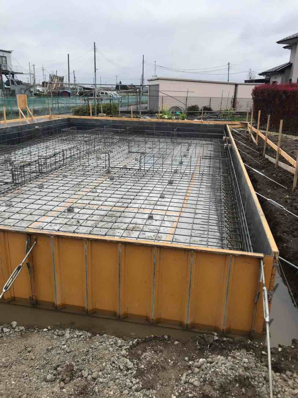 埼玉県三郷市U様邸注文住宅新築工事は基礎配筋工事を行いました。