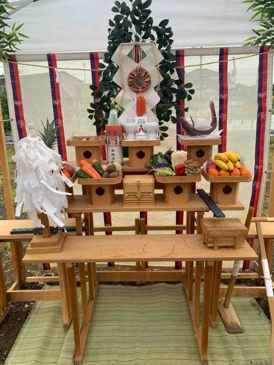 埼玉県三郷市M様邸注文住宅新築工事は地鎮祭でした。