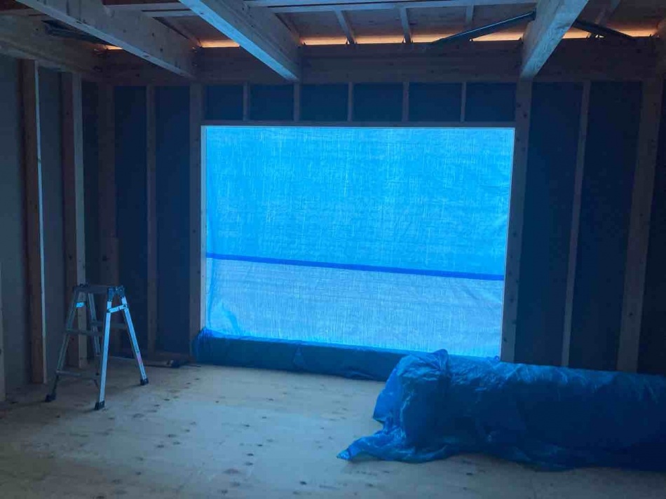 埼玉県吉川市N様邸注文住宅新築工事は木工事中です。