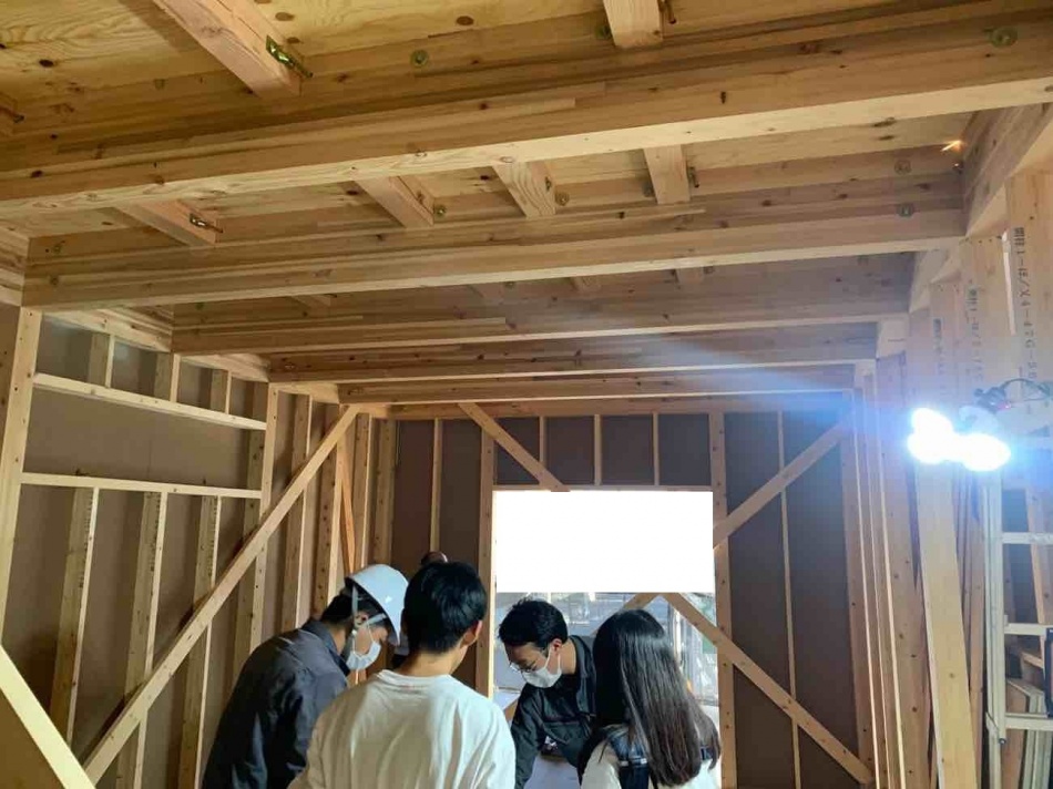 埼玉県八潮市I様邸注文住宅新築工事は木工事中です。