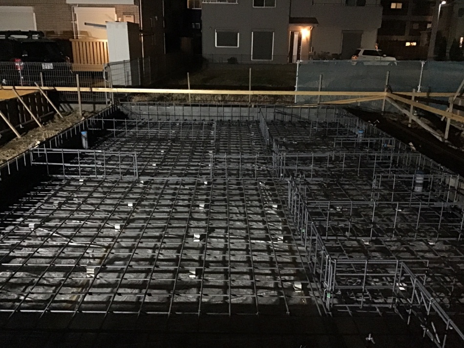 埼玉県三郷市O様戸建て賃貸4棟現場は配筋工事を行いました。