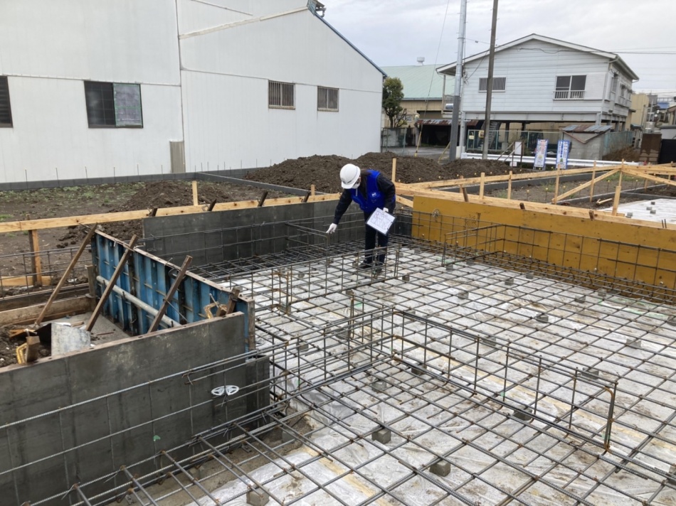 埼玉県三郷市T様邸注文住宅新築工事は基礎配筋検査を行いました。