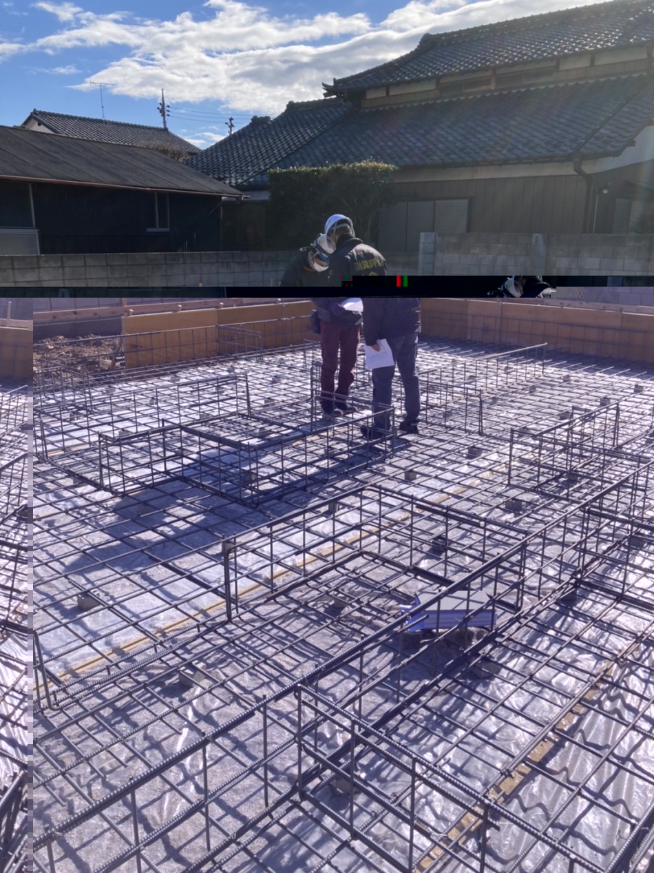 埼玉県越谷市K様邸注文住宅新築工事は社内配筋、第三者機関の配筋検査を行いました。
