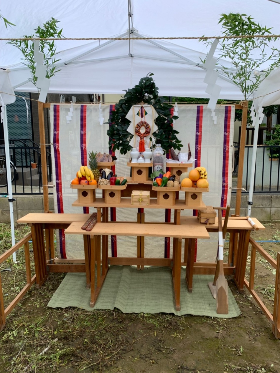 三郷市K様邸新築工事は地鎮祭です。松井産業