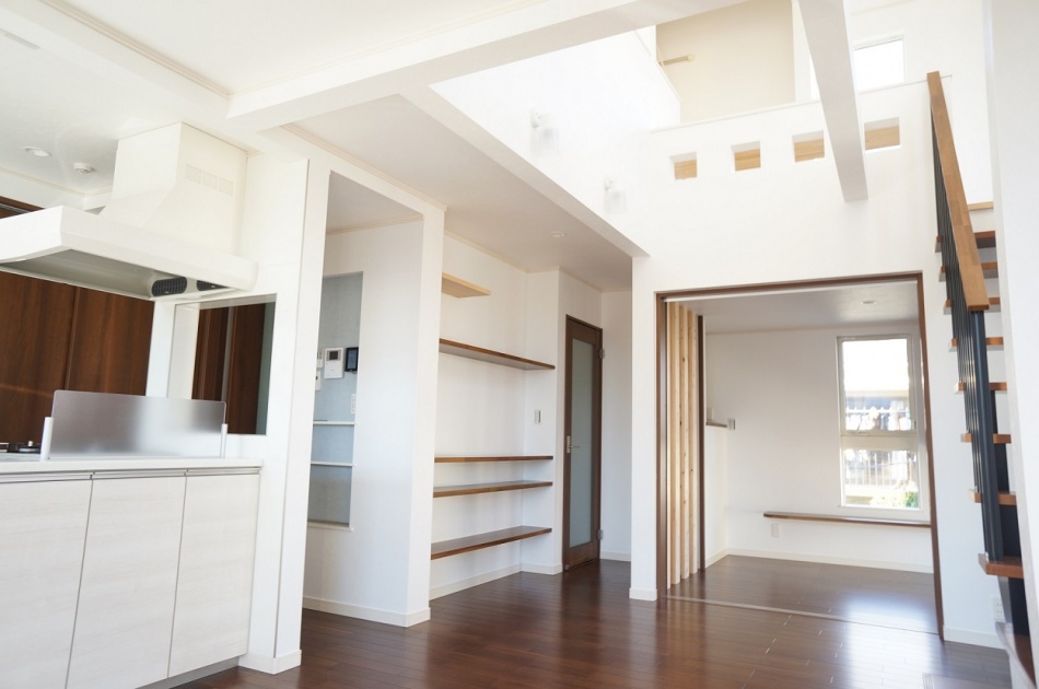 働くお母さんに贈る家 コミュニケーションがとりやすい間取りになっています。