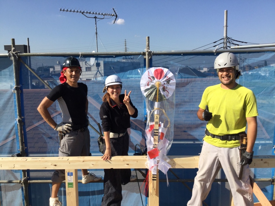 八潮市にて大工さんから紹介いただいたお客様の上棟でした。