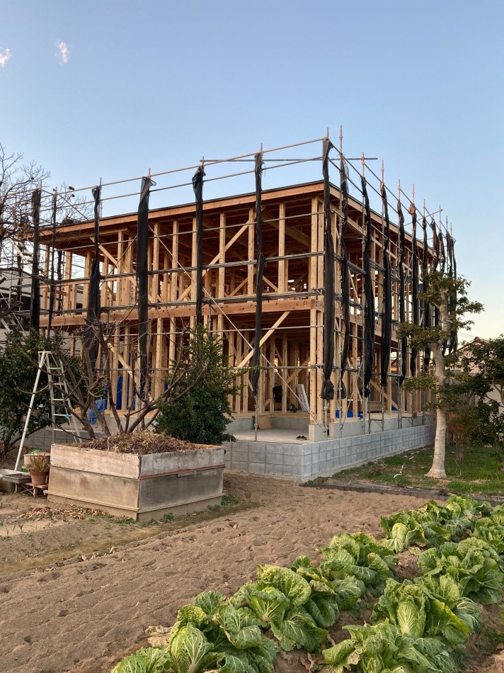 埼玉県八潮市S様邸注文住宅新築工事は上棟しました。