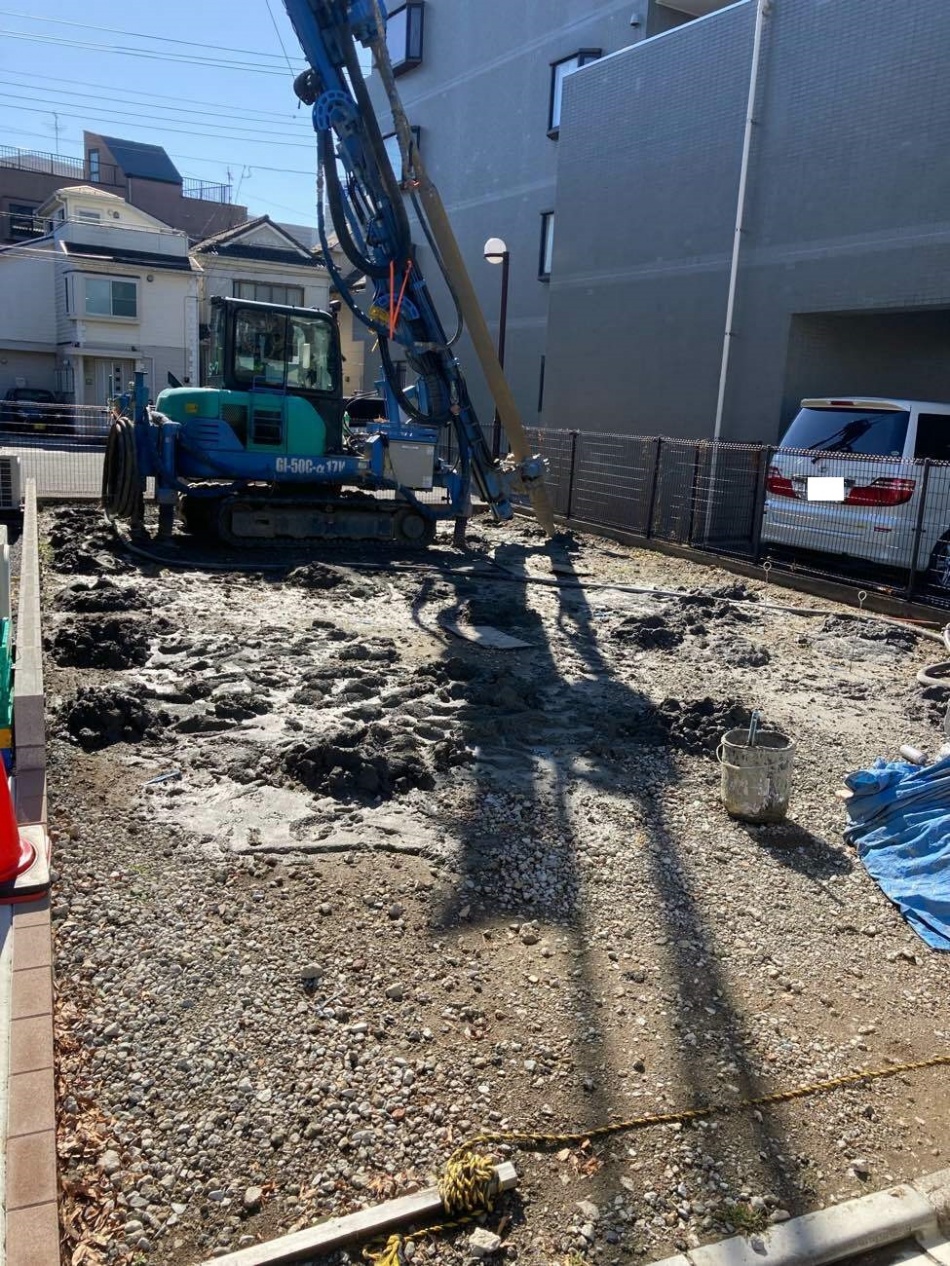 東京都足立区T様邸注文住宅新築工事は地盤改良工事を行いました。