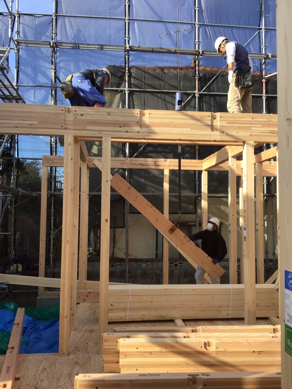 埼玉県吉川市T様邸は建て方作業を行いました。
