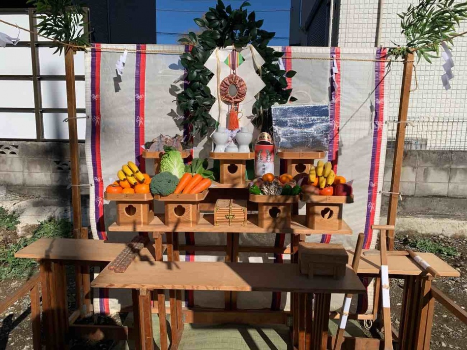 東京都足立区S様邸注文住宅新築工事は地鎮祭を行いました。