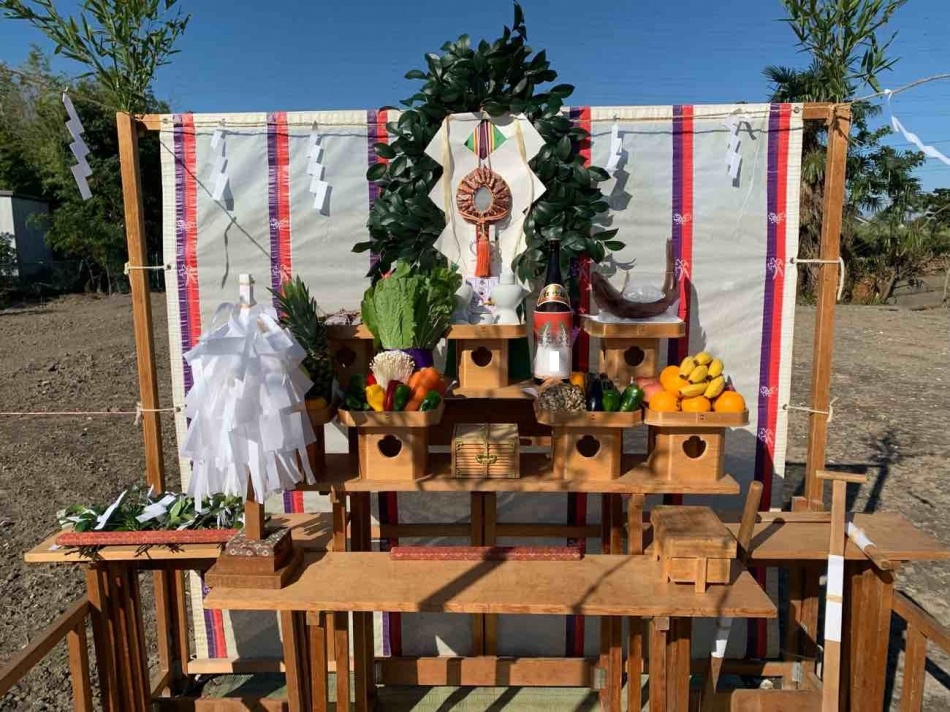 埼玉県越谷市N様邸平屋注文住宅新築工事は地鎮祭を行いました。