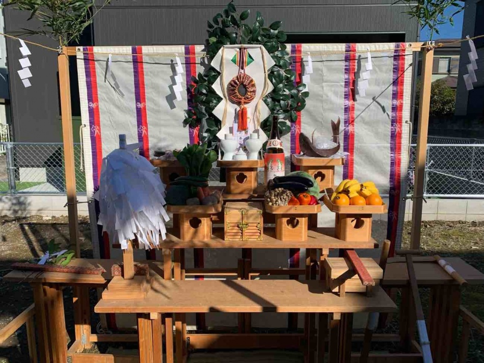 埼玉県吉川市M様邸注文住宅新築工事は地鎮祭でした。