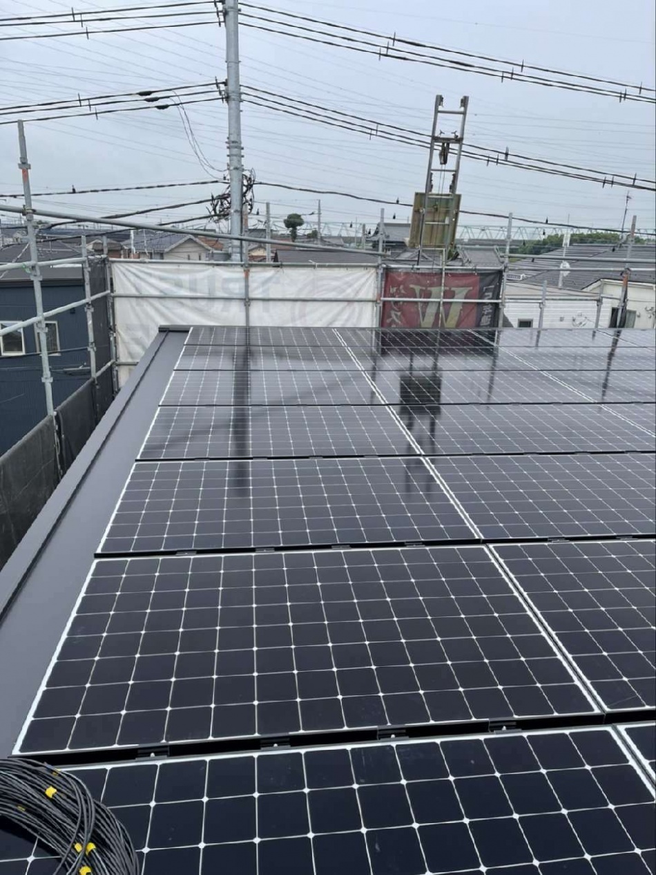 【埼玉県三郷市】T様邸注文住宅新築工事は太陽光パネルを設置です。