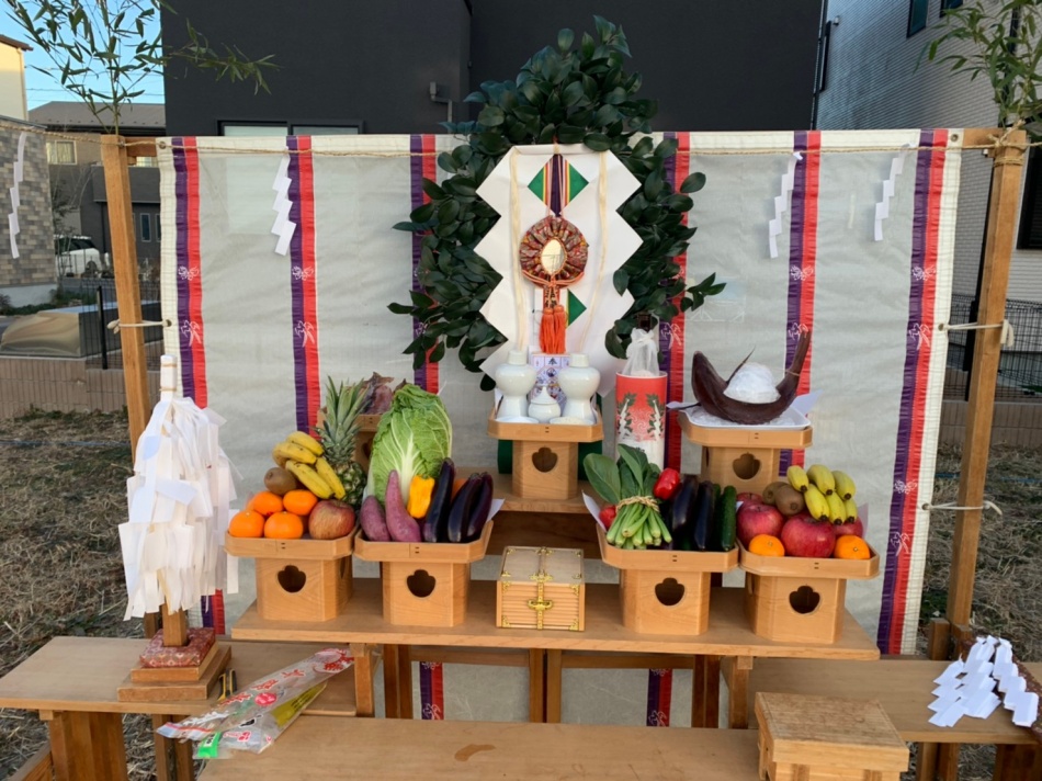 千葉県流山市U様邸注文住宅新築工事は地鎮祭です。