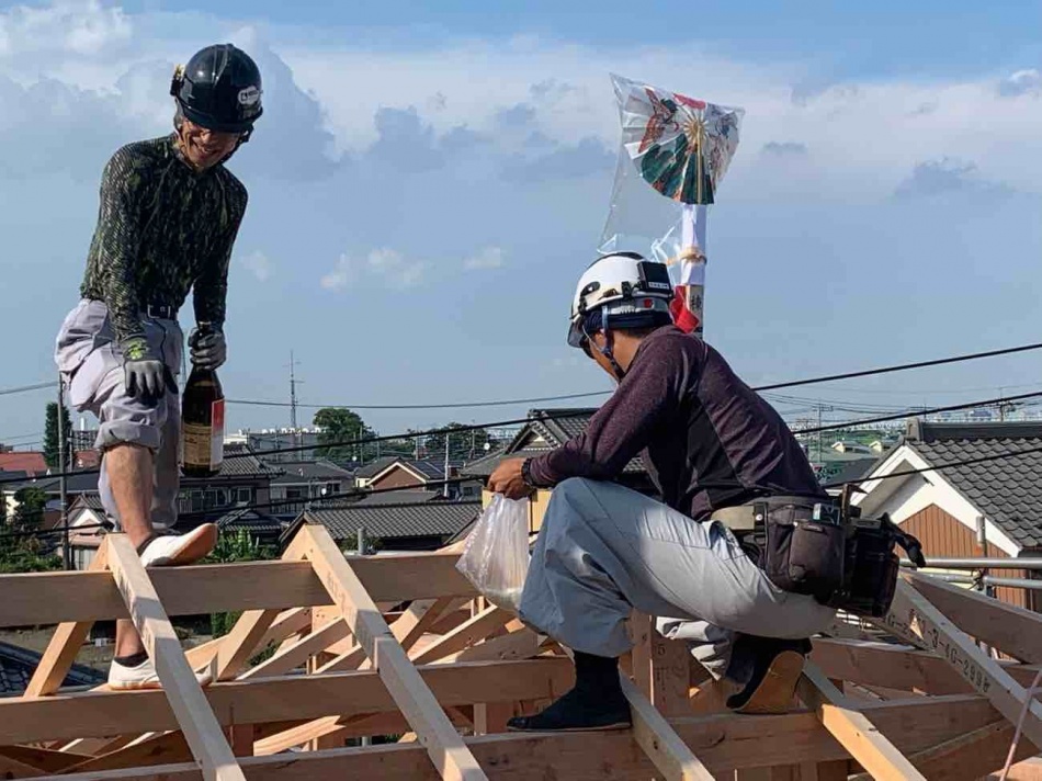 【埼玉県三郷市】S様邸注文住宅新築工事は上棟しました。