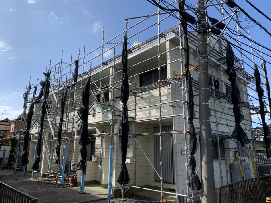 台風19号が関東に接近し直撃する場合があります。台風養生をしました。