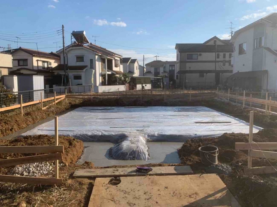 埼玉県吉川市Y様邸注文住宅新築工事は基礎工事です。