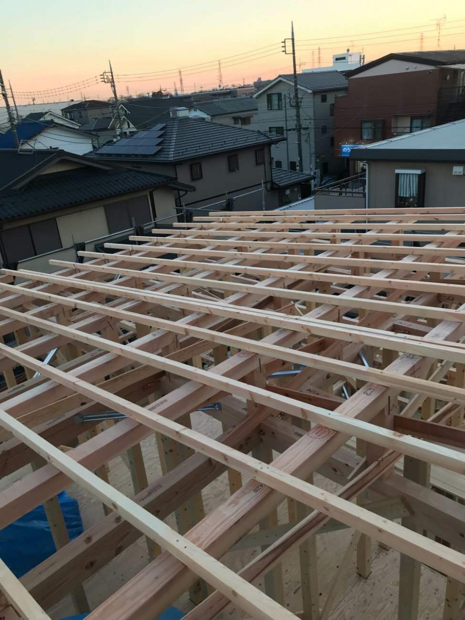 埼玉県越谷市T様邸注文住宅新築工事は上棟しました。
