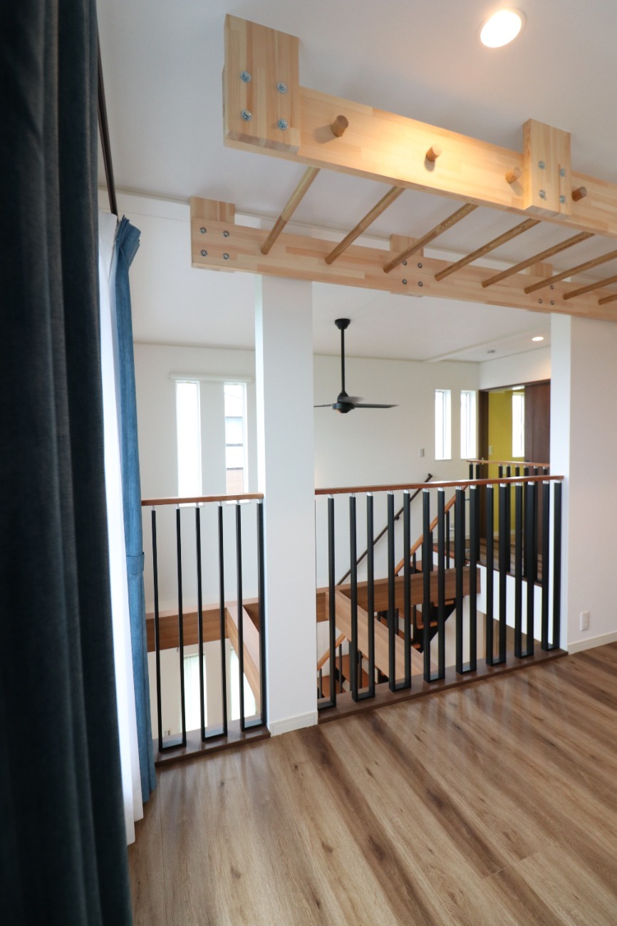 千葉県流山市U様邸注文住宅新築工事は雲梯スペースが設置されています。