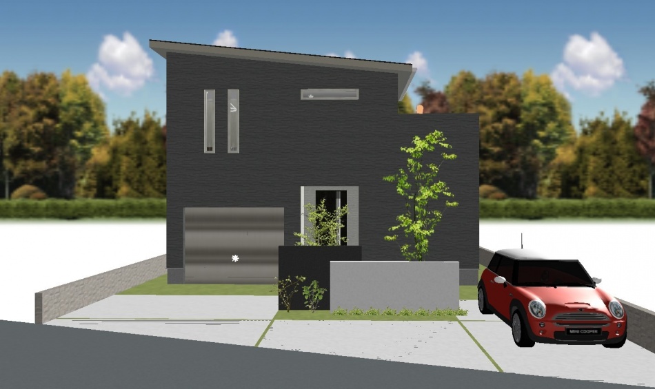 【完成見学会】埼玉県三郷市 K様邸ブラック外装のガレージハウス