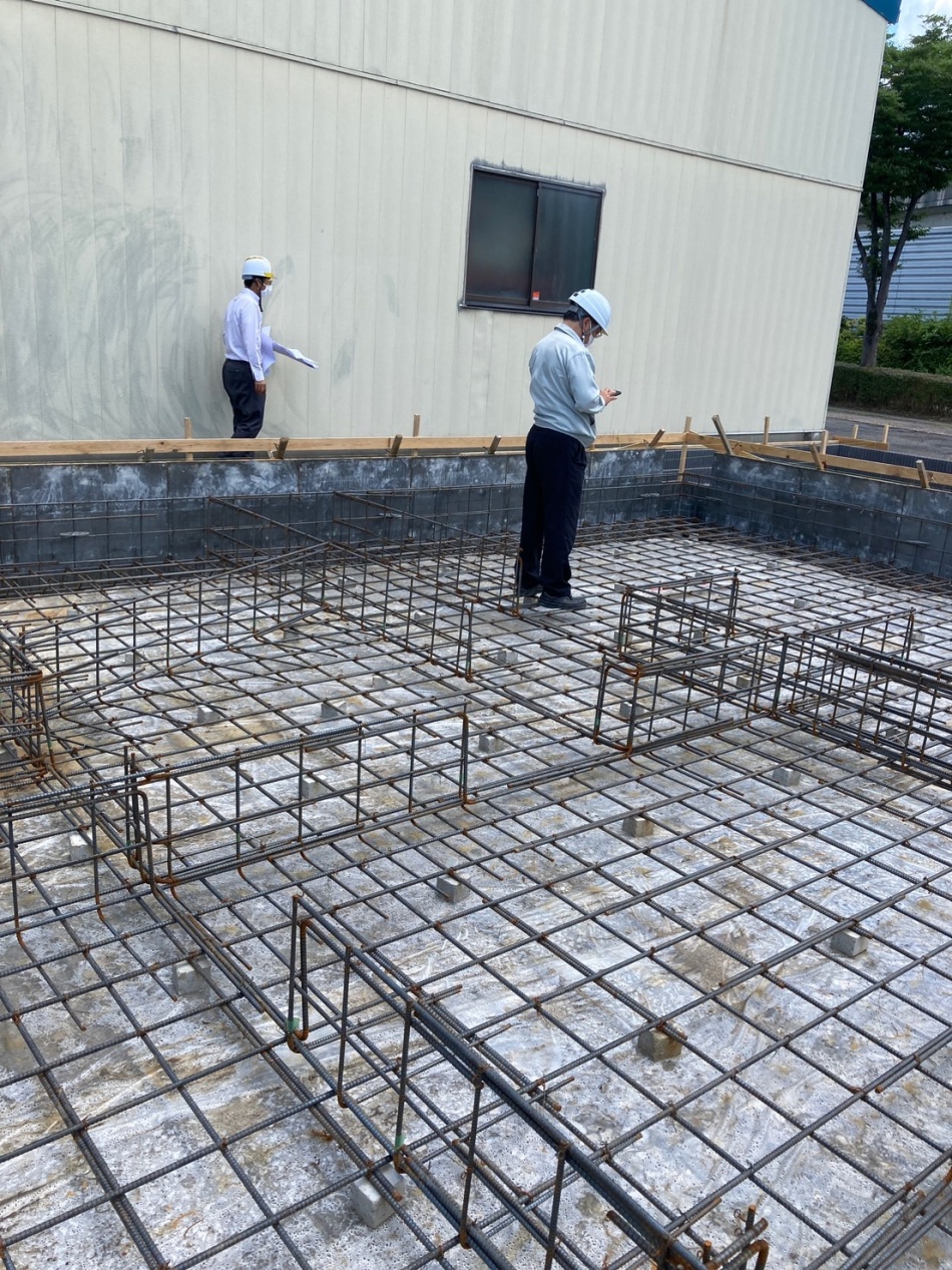 埼玉県三郷市E様邸注文住宅新築工事は自社配筋検査を行いました。