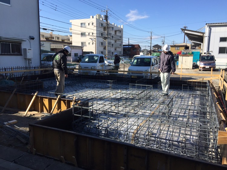 三郷市E様邸基礎配筋の自主検査を行いました。