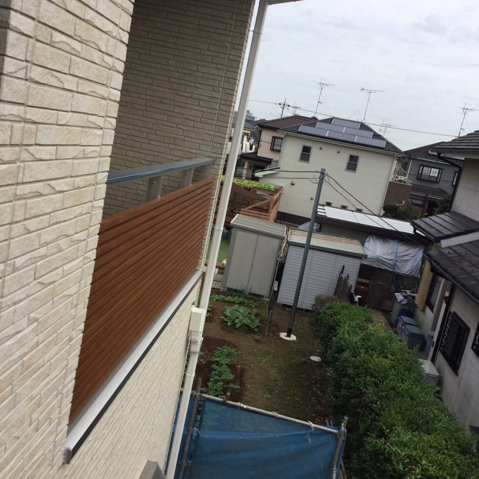 【埼玉県三郷市】K様邸はバルコニーデザイン手すりがとりつきました。