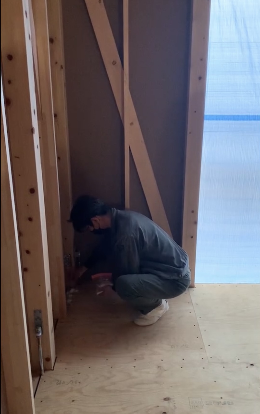 埼玉県越谷市K様注文住宅新築工事は上棟後のお清めを行いました。