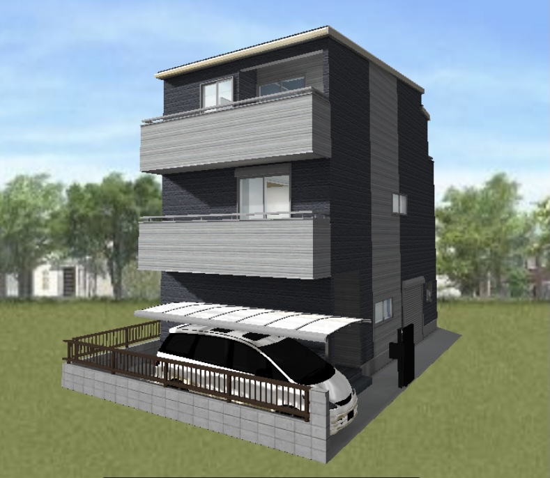 埼玉県吉川市「3階建てガレージ付きモダンデザイン住宅」 (VISTA)ウェブ完成見学会