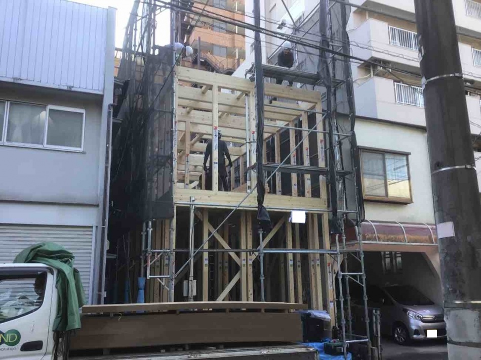 東京都葛飾区K様邸注文住宅新築工事は上棟しました。