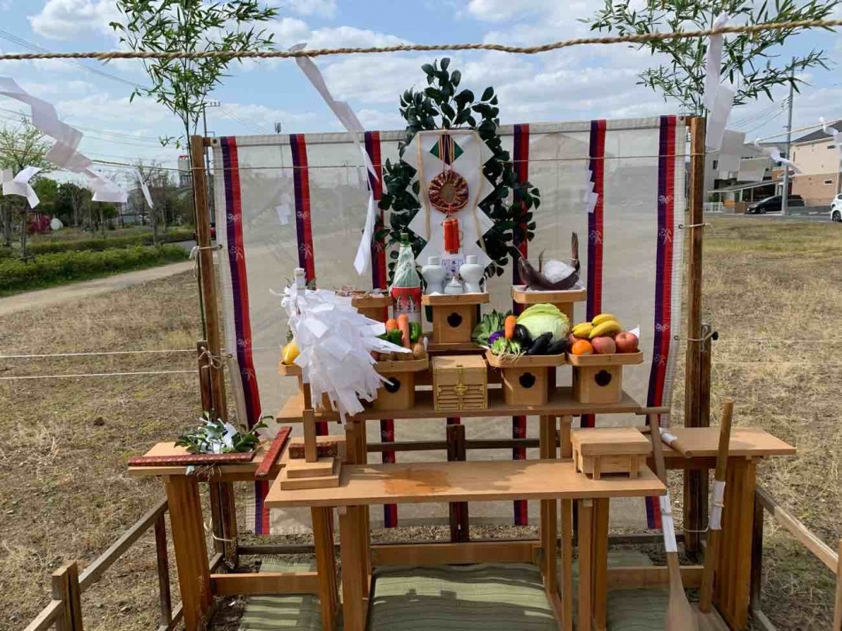 埼玉県吉川市T様邸注文住宅新築工事は地鎮祭です。