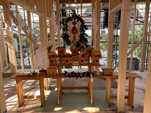 松戸市A様邸は上棟のお清めを行いました。松井産業