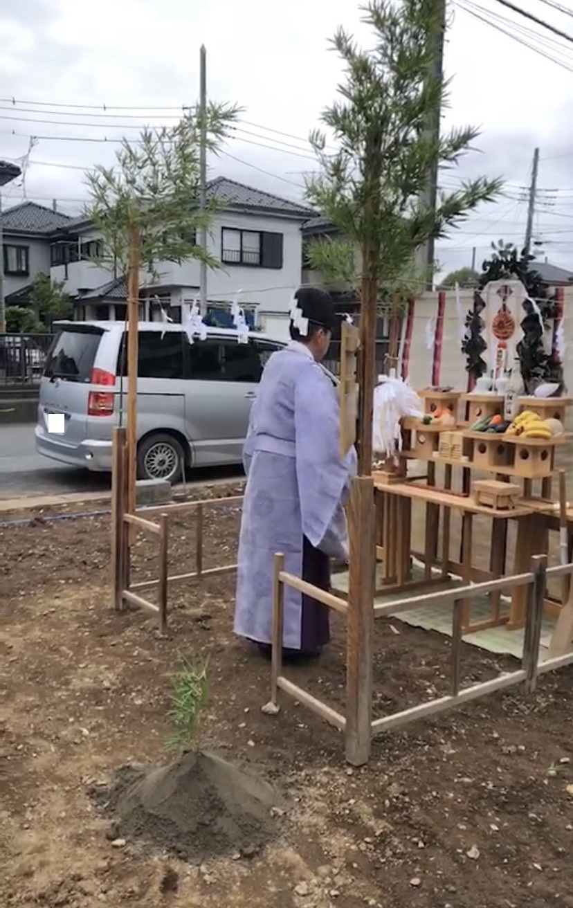 吉川市I様「家事ラク動線で家族の時間を大切に過ごせる高性能省エネ住宅」は地鎮祭でした。