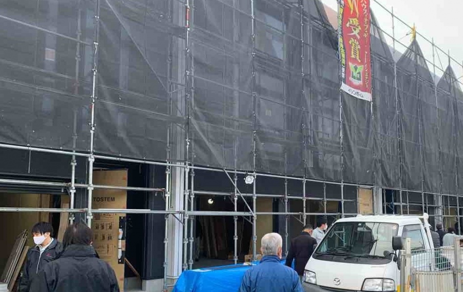 埼玉県三郷市F様賃貸ガレージハウスは木工事中です。