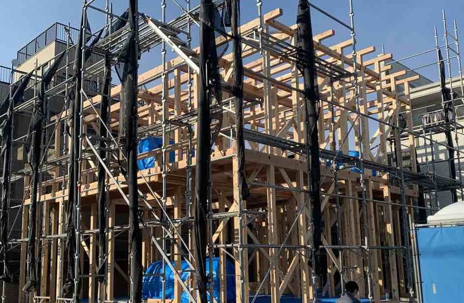 東京都足立区S様邸注文住宅新築工事は上棟しました。