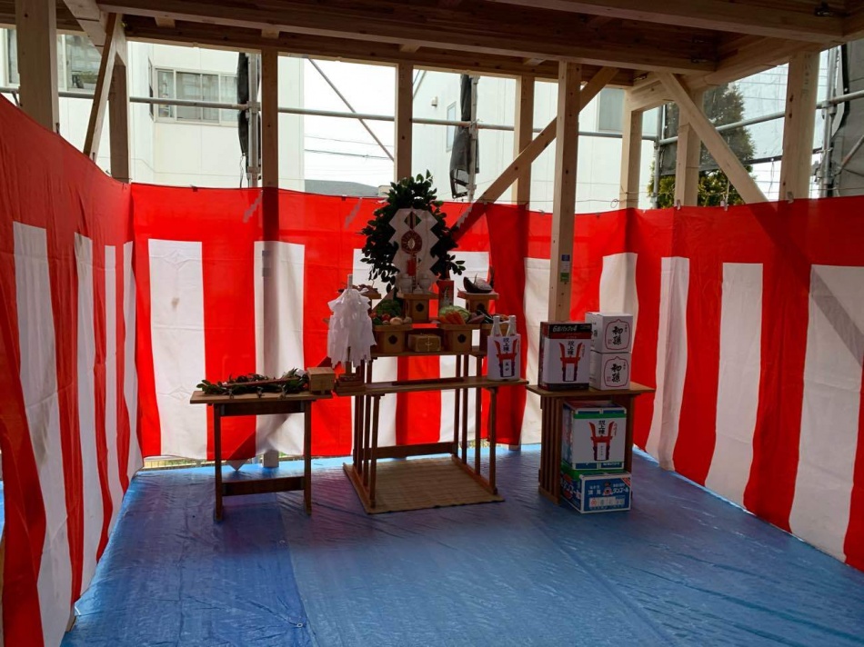 埼玉県三郷市Y様邸注文住宅新築工事は上棟式を行いました。