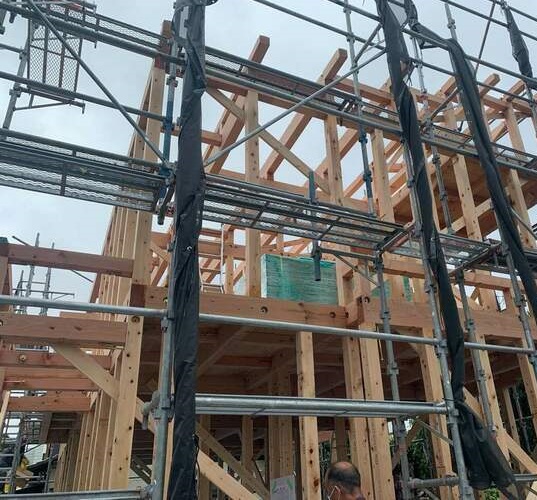 埼玉県三郷市M様邸注文住宅新築工事は上棟しました。