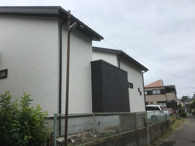 千葉県市川市A様邸注文住宅新築工事は足場が外れました。