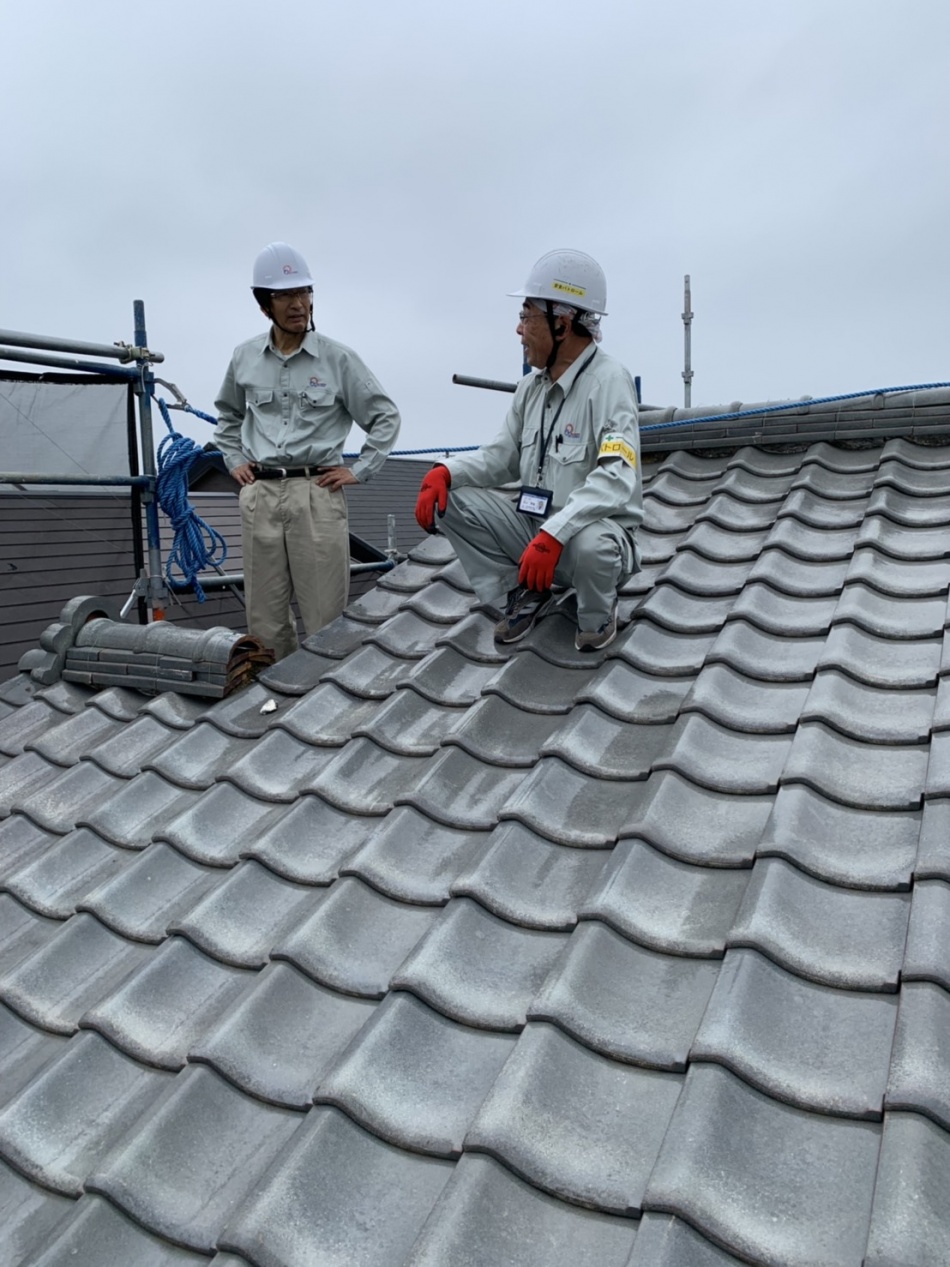 外装現場のパトロールを行っています。