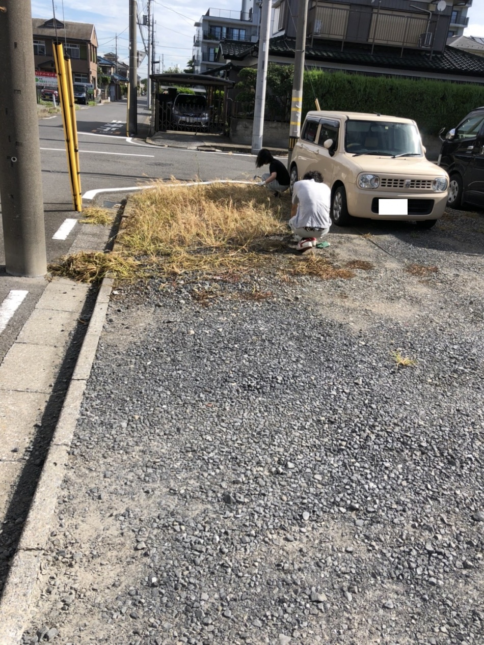 賃貸管理 駐車場の草刈り 松井産業