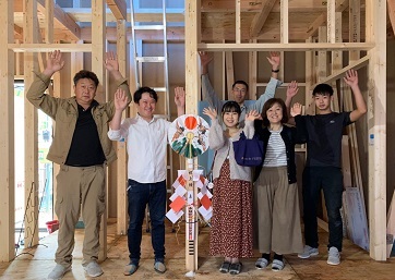 【吉川市】T様邸は上棟後のお清めを行いました。