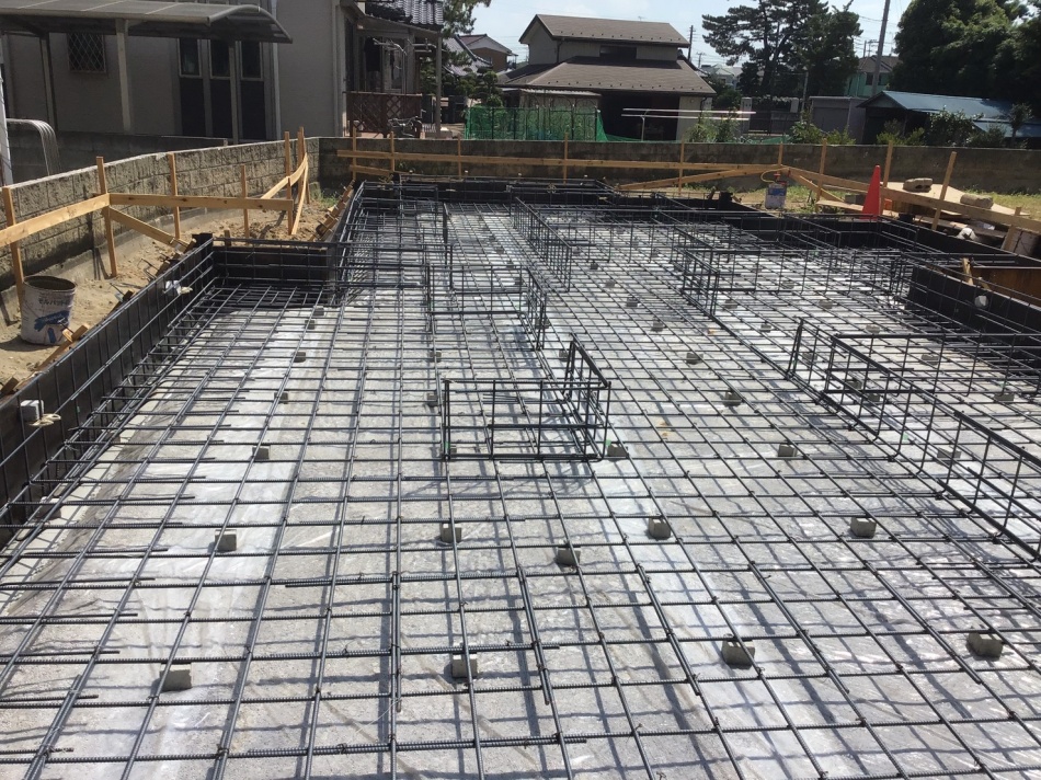 【三郷市】K様「ヴィンテージスタイルの高性能な省エネ住宅」新築工事は基礎配筋工事です。